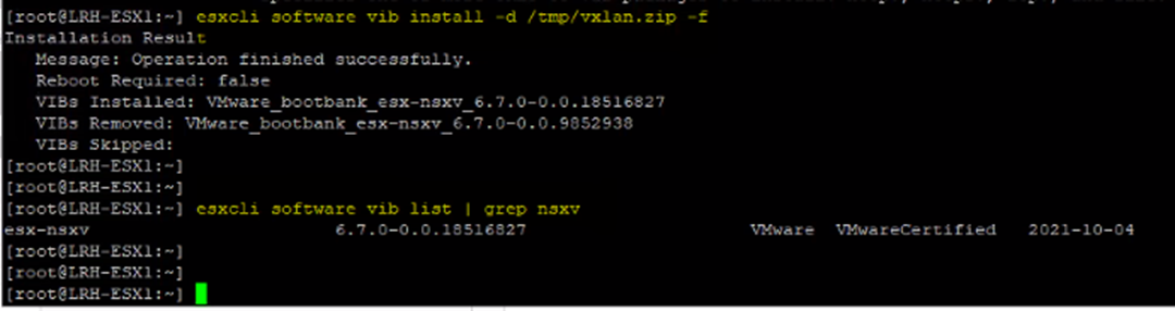 Manually Remove Install NSX-V VIB - Cloud Whales